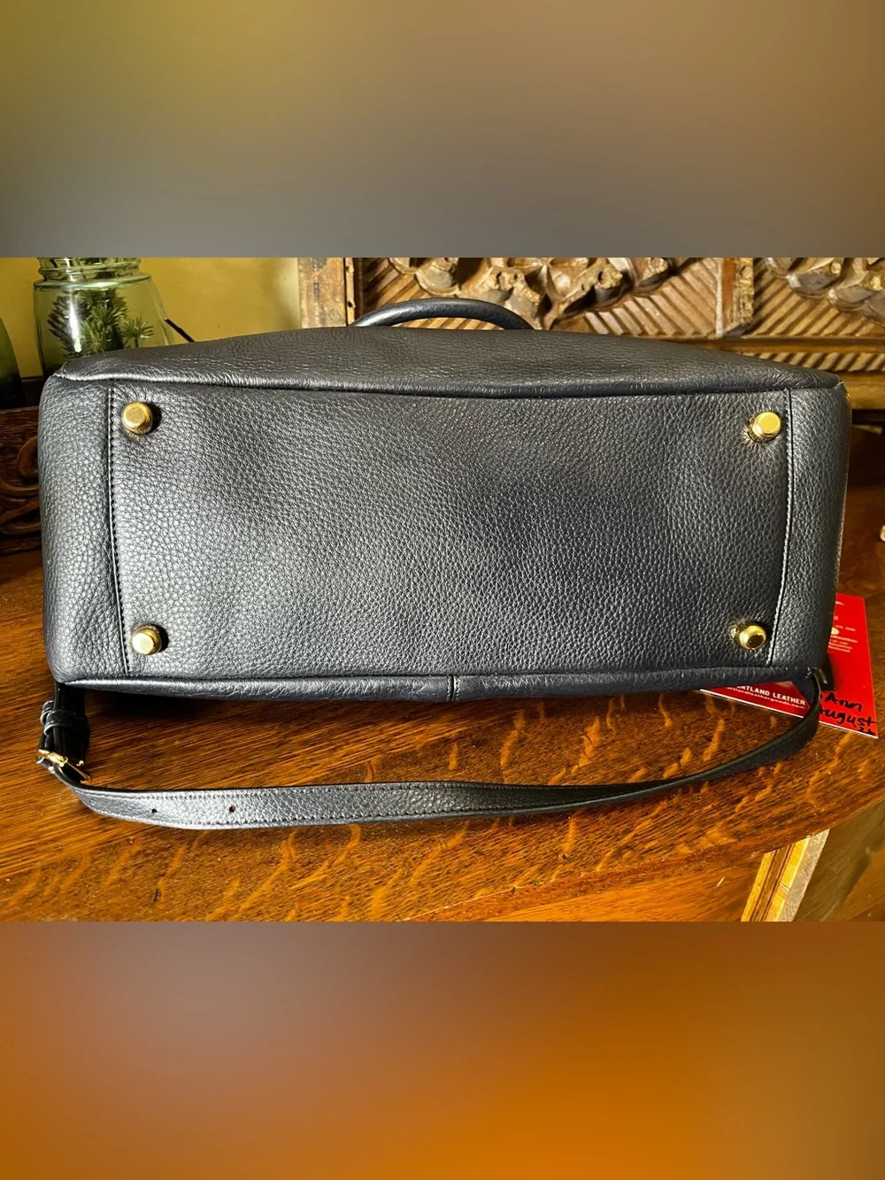 Coach Morgan Midnight (Dk Navy) Pebbled Leather Satchel w Shoulder Strap F35185